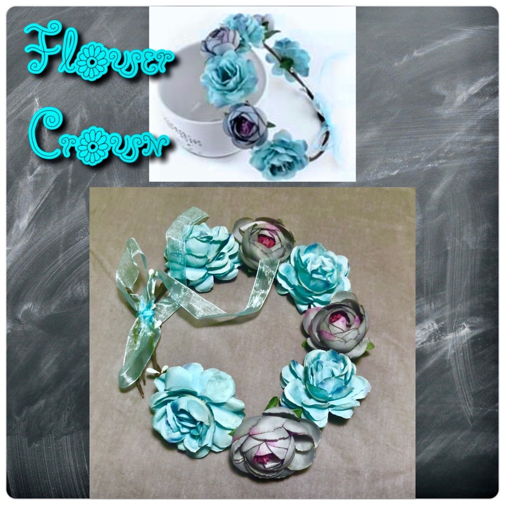 Baby Blue Flower Crown